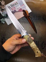 White Shadow Wood Fixed Blade Knife