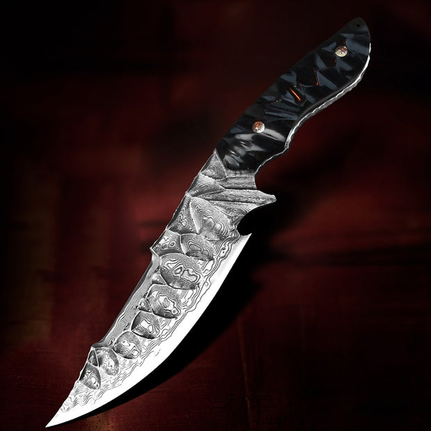 Shadow Blade Damascus Steel Outdoor Knife