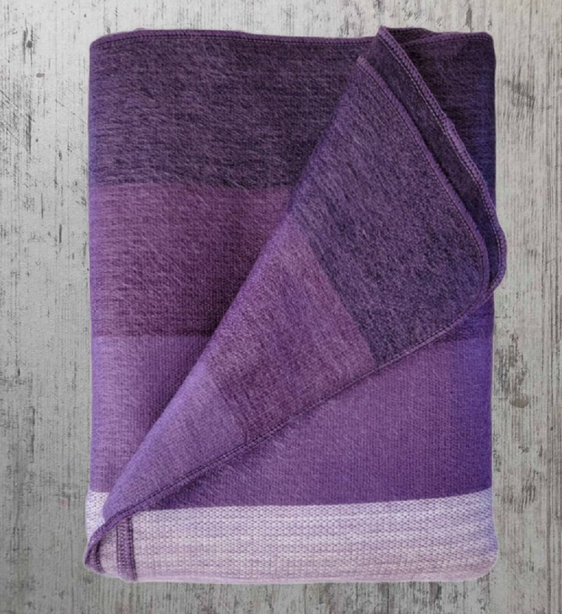 Purple Alpaca Wool Blanket