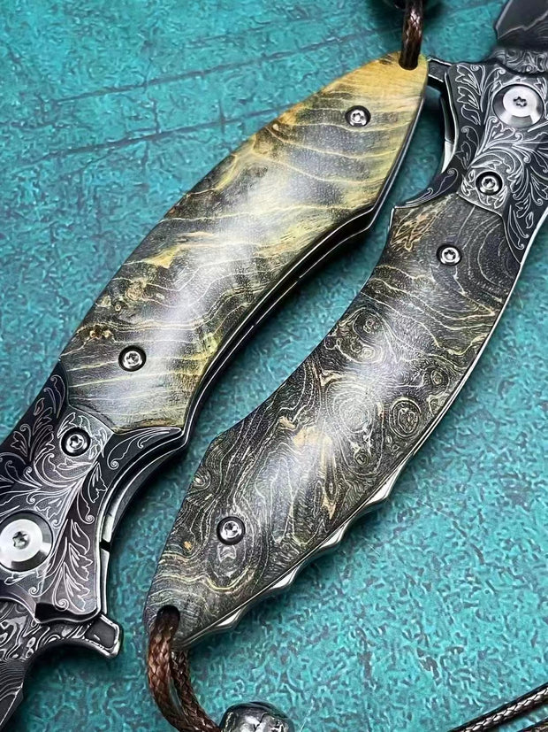 Ranger VG10 Damascus Steel Folding Knife