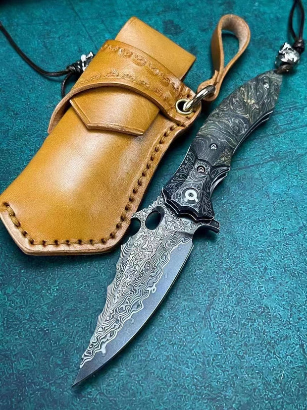 Ranger VG10 Damascus Steel Folding Knife