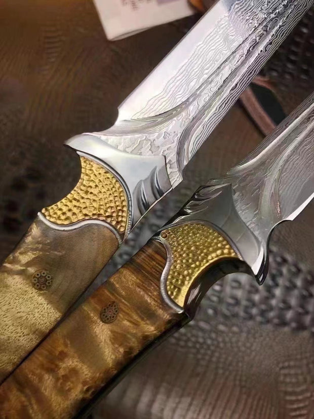White Shadow Wood Fixed Blade Knife