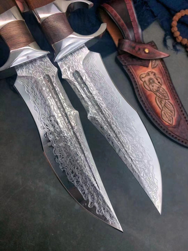 Vanguard Damascus Steel Fixed Blade Knife
