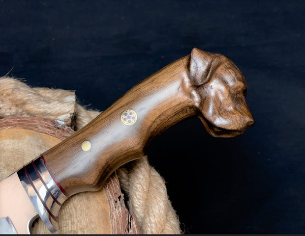 Dog Head Fixed Blade Bushcraft Knife