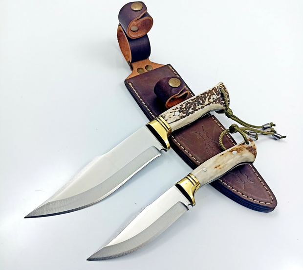 2-piece Stag Antler Outdoor Knife Set