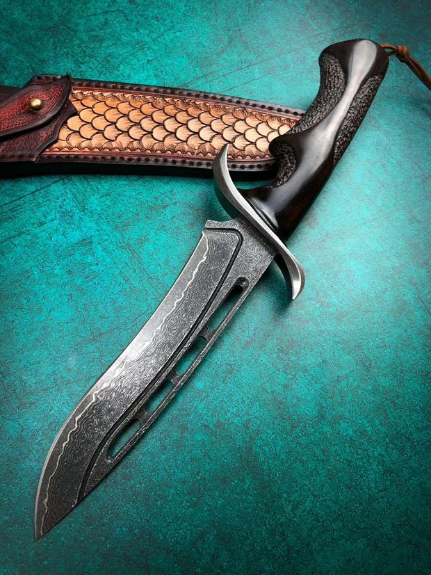 Black Pearl Damascus Steel Outdoor Knife - Pro Survivals