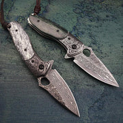 Caiman Damascus Steel Folding Knife - Pro Survivals