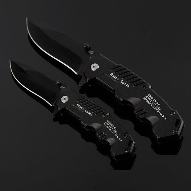 Black Sable Folding Survival Knife - Pro Survivals