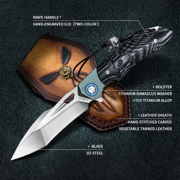 High End Outdoor Survival Folding Knife D2 Double Action Spear Point Blade  Aviation Aluminum Handle Folder Knives 2 Handle Colors From Allvin17,  $46.42