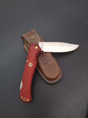 Handmade Folding Knife with Pouch