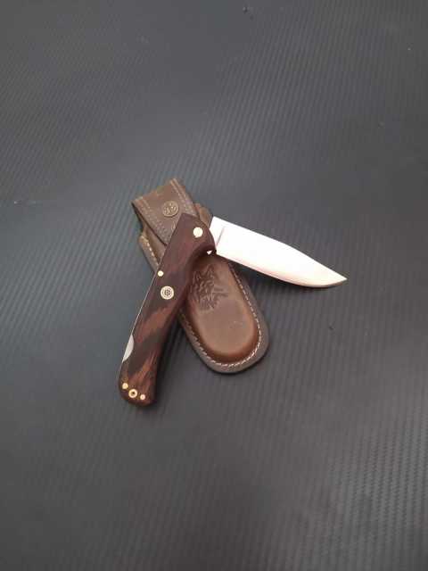 Handmade Folding Knife with Pouch