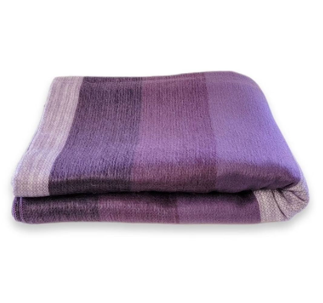 Local Alpaca Blend Throw hot Blanket - Plum